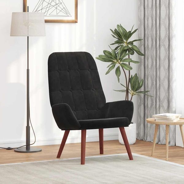 vidaXL Relaxsessel Schwarz Samt 4102638