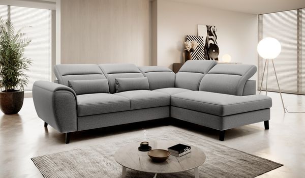 Wohnideebilder Noble Grau Ecksofas & Eckcouches CO-NOB-RT-05GO