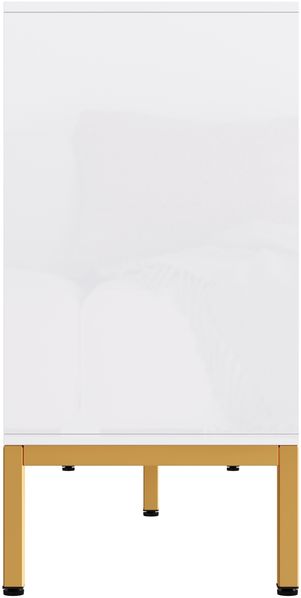 Sideboard 140x40x80 cm - Elegantes Hochglanz-Design mit goldenen Akzenten Bild 10