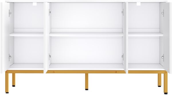 Sideboard 140x40x80 cm - Elegantes Hochglanz-Design mit goldenen Akzenten Bild 9