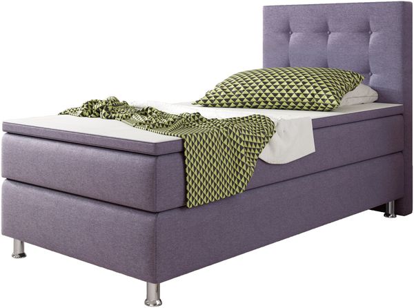 Boxspringbett KN0010 90x200 cm Webstoff Lila