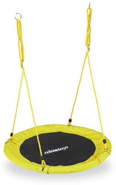 relaxdays Nestschaukel, verstellbar, Gelb, 110,0 cm