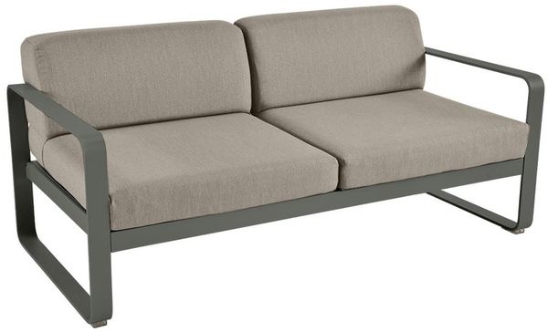 Bellevie Lounge-Sofa 2-Sitzer 48 Rosmarin B8 Taupegrau
