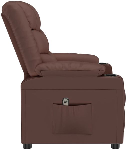 vidaXL Elektrischer Relaxsessel Braun Kunstleder [3143451] Bild 5