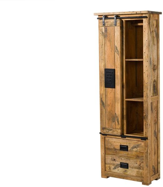 Schrank Mango 70x35x195 natur lackiert RAILWAY #184