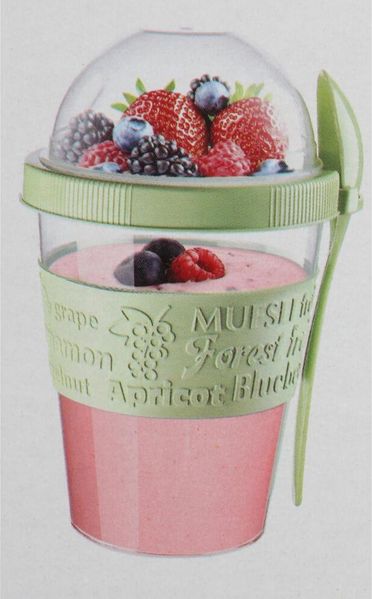 Joghurtbecher 600ml Löffel Müsli Lunchboxen Schale To Go Arbeit Deckel Mehrweg