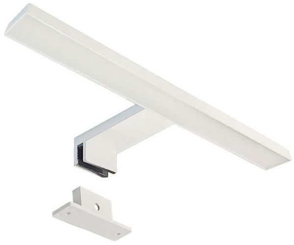 Maxkomfort LED Spiegelleuchte Badezimmer, 30/60cm, schwarz/weiß/chrom/acryl - IP44, LED fest integriert, Neutralweiß, Moderne Badbeleuchtung, Schranklicht, Schminklicht, ohne Schalter