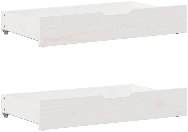 vidaXL Massivholzbett ohne Matratze Weiß 140x190 cm Kiefernholz 3309051 Bild 6