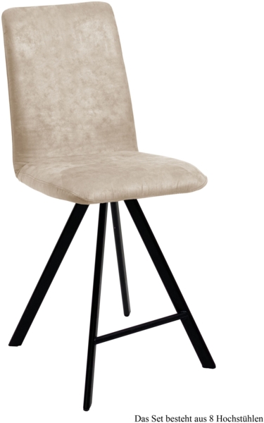 Thekenstuhl drehbar (8er-Set) Desirae 47x109x60 Schwarz/Natur