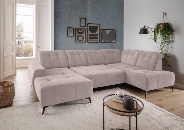 U-Form Wohnlandschaft Sano mit Elektrofunktion von Benformato | Mango