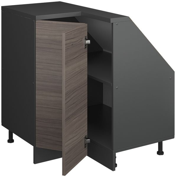 Dachschrägenschrank Eckschrank Rion Edelgrau/Anthrazit 75.6 x 81.6 cm mit 1 Tür Vicco Bild 4