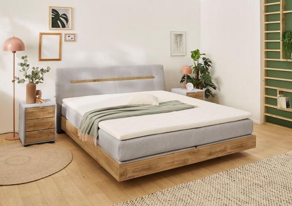 Jockenhöfer 'Hetty' Boxspringbett, 180x200 cm, Chenille Grau