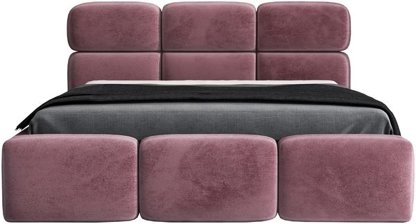 Polsterbett MAROKO 120x200 ohne Matratze mit Bettkasten und Lattenrost. Farbe: Flamingo 14 Bild 3