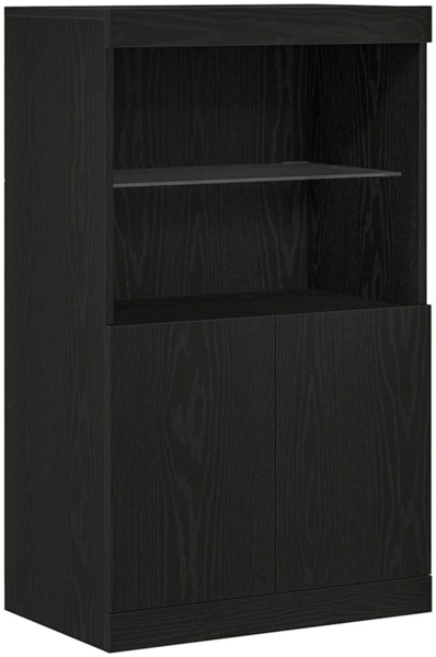 vidaXL Sideboard Schwarz 60 x 37 x 100 cm Holzwerkstoff 863035