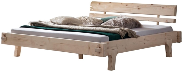 Balkenbett 200x200 cm Fichte Natur