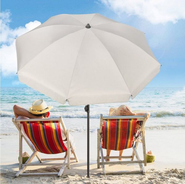 Sekey Sonnenschirm Balkonschirm rund 1,80m Gartenschirm, mit Schutzhülle, UV Schutz 50+, höhenverstellbar, 45° knickbar