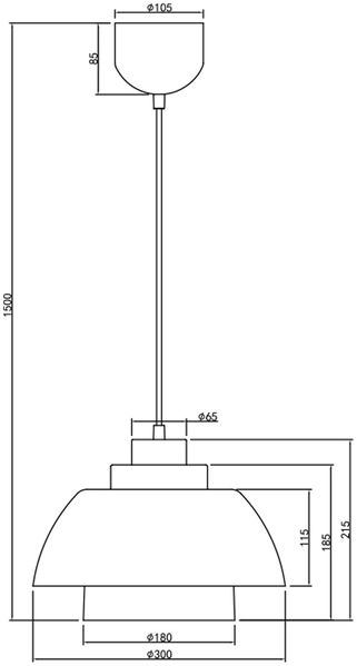 Pendelleuchte TILOS skandinavisch mit Metall- & Glasschirm Anthrazit Weiß Ø 30cm Bild 8