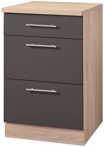wiho Küchen Unterschrank Montana 50 cm breit mit 2 Auszügen