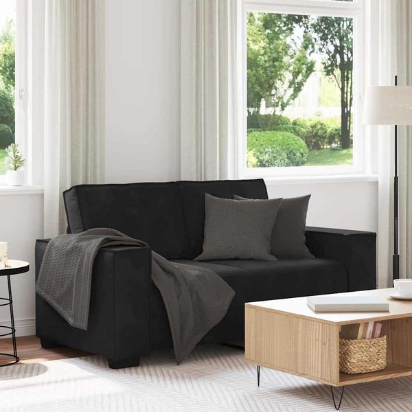 vidaXL 2-Sitzer-Sofa Schwarz 160x78x84 cm Samt 4105015
