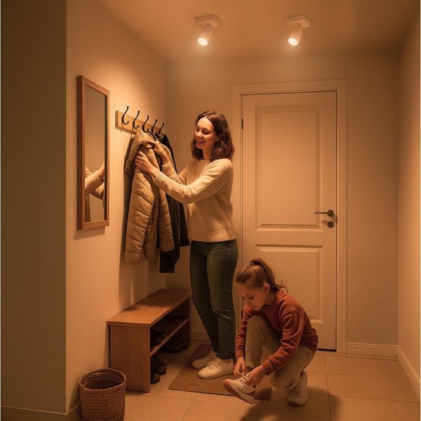 SSC-LUXon LED Aufbaustrahler NUVIO Deckenleuchte 1-flammig Wandstrahler weiß inkl. GU10 3W warmweiß, Warmweiß