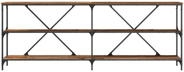 vidaXL Konsolentisch mit Regal Altholz 200 x 30 x 75 cm Holzwerkstoff 863445 Bild 5