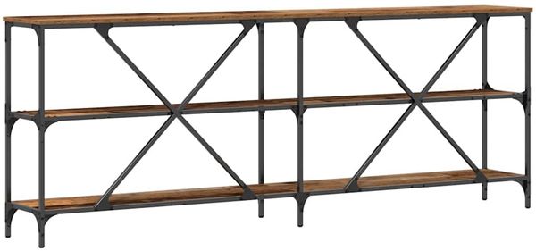 vidaXL Konsolentisch mit Regal Altholz 200 x 30 x 75 cm Holzwerkstoff 863445 Bild 7