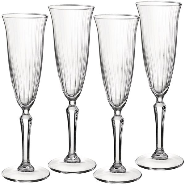 Ritzenhoff & Breker Sektglas Perpetuo, 4-tlg, Glas, 4er Set, je 210 ml