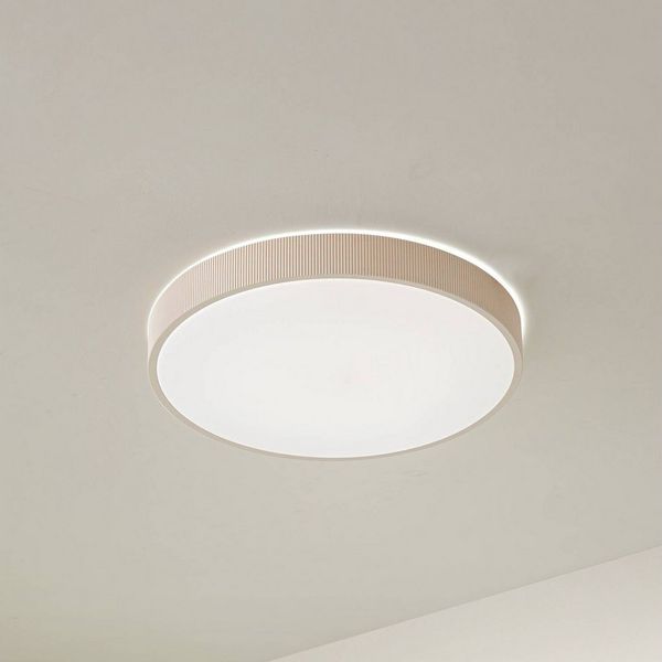 Lindby Deckenleuchten Zylo, LED, Kunststoff Creme Farbwechsel warmweiß / tageslicht IP20, LED 33 W gesamt, Farbwechsel warmweiß / tageslicht