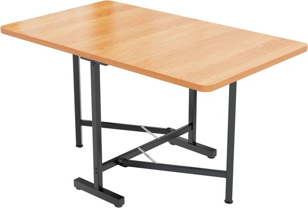 Esstisch aus MDF, ausziehbar & klappbar mit Stauraumfunktion, 75x80x120, Weißeiche Bild 5
