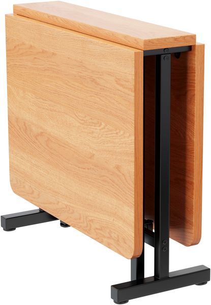 Esstisch aus MDF, ausziehbar & klappbar mit Stauraumfunktion, 75x80x120, Weißeiche Bild 8