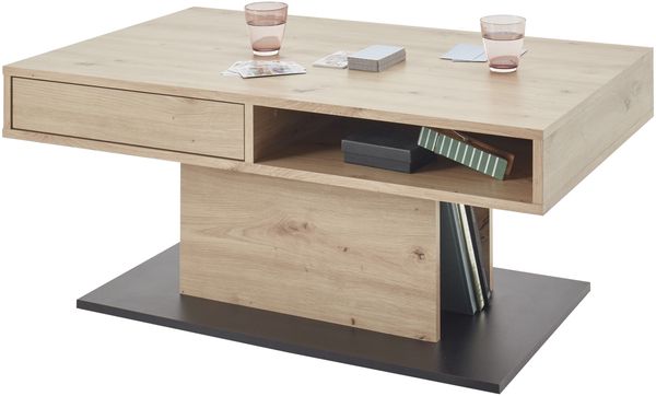 Couchtisch >Activo 2< in Artisan Eiche Dekor - 100x45x60cm (BxHxT)