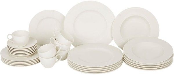 vivo - Villeroy & Boch Group Basic White Basic-Set für 6 Personen / 30 Teile