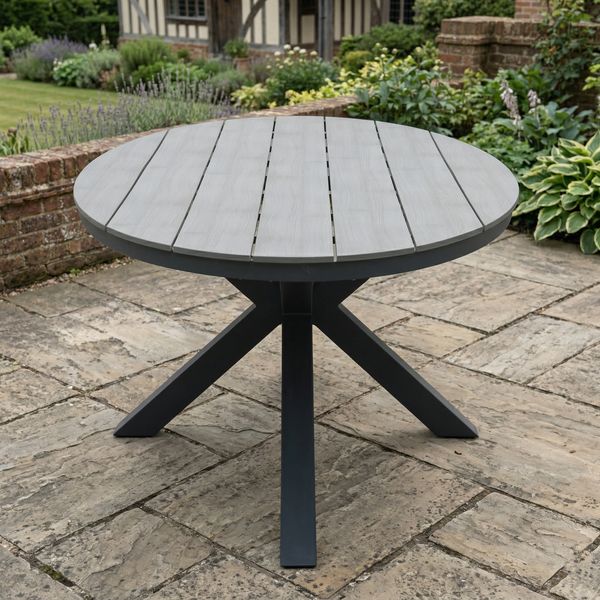 Gardissimo ARMATI Nonwood Alu-Gartentisch Gartenmöbel 120cm (rund)