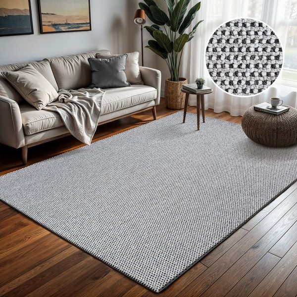 Sanat Teppich Lora Plus, auch als Läufer, rechteckig, Höhe: 5 mm, Kurzflor, uni, gekettelt, Wohnzimmer, Kinderzimmer
