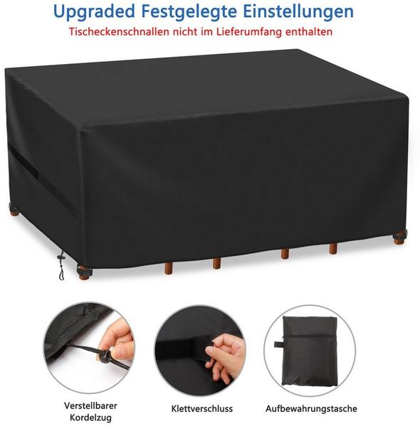 Agger Gartenmöbel-Schutzhülle Abdeckung für Gartenmöbel, wasserdichte Schutzhülle Anti-UV, Abdeckplane für Gartentische Terrassenmöbel Bild 2