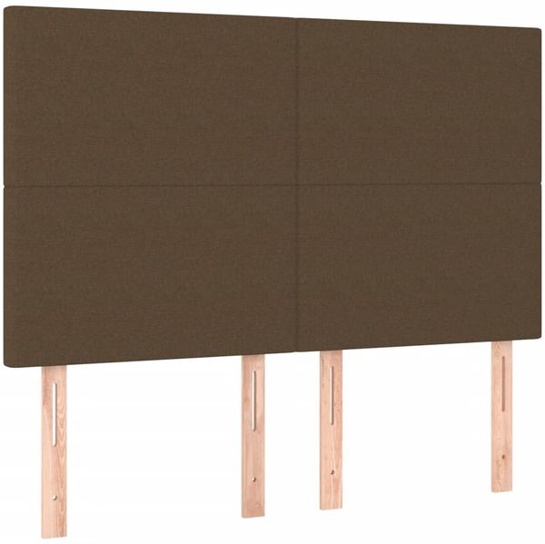 Boxspringbett mit Matratze Stoff Dunkelbraun 140x200 cm Bild 6