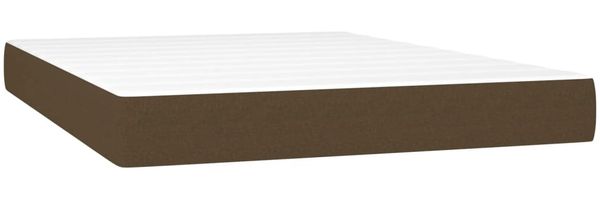 Boxspringbett mit Matratze Stoff Dunkelbraun 140x200 cm Bild 5