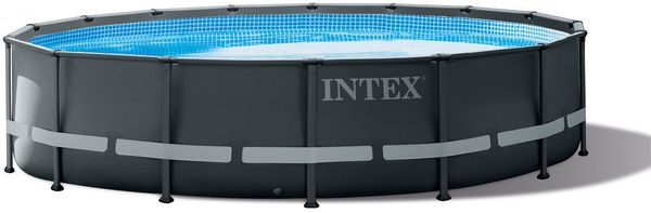 Intex 'Frame Swimming Pool Set Ultra Rondo XTR', anthrazit, Ø 488x122 cm, inkl. Sandfilteranlage