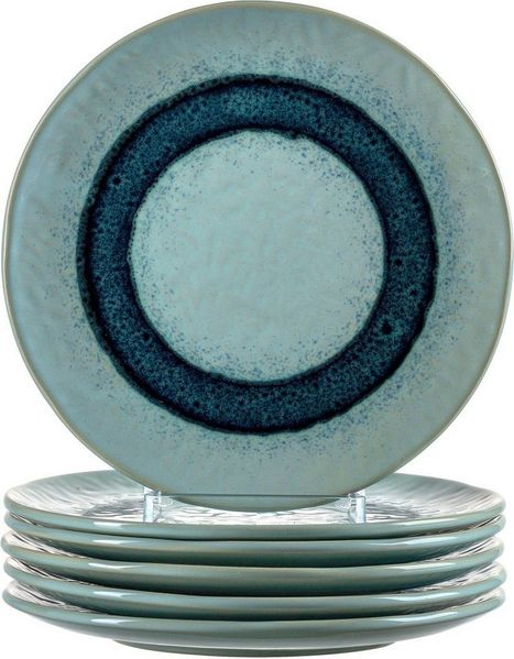 Leonardo MATERA Keramikteller 22,5 cm blau 6er Set