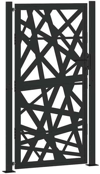 vidaXL Gartentor Schwarz 100x175 cm Stahl Leichtes Design 4100952 Bild 2