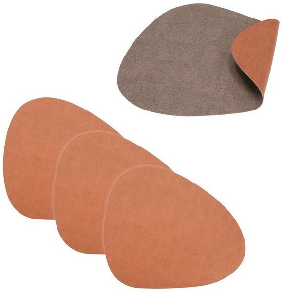 HTI-Living Platzset Tischset 4-teilig Cognac / Braun, (Set, 4-St, 4 Platzdecken), Platzdecke Platzset