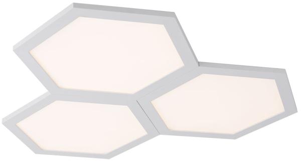 LED Deckenleuchte, opal, 3 flammig, modern, L 52cm