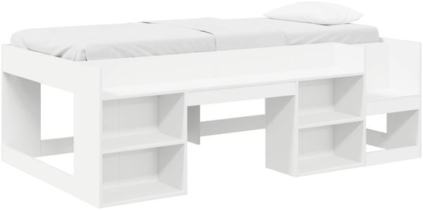 vidaXL Kinderbettgestell mit Stauraum Weiß 75x190 cm Holzwerkstoff 3422635
