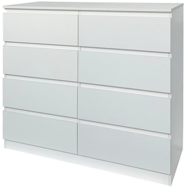 HTI-Living Kommode Kommode 8 grifflose Schubladen Thekla Weiß (Stück, 1 St, 1 Kommode), Sideboard