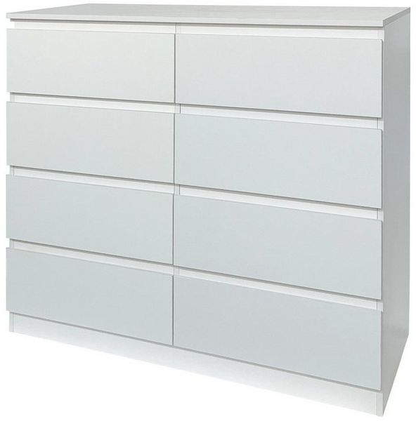 HTI-Living Kommode Kommode 8 grifflose Schubladen Thekla Weiß (Stück, 1 St, 1 Kommode), Sideboard