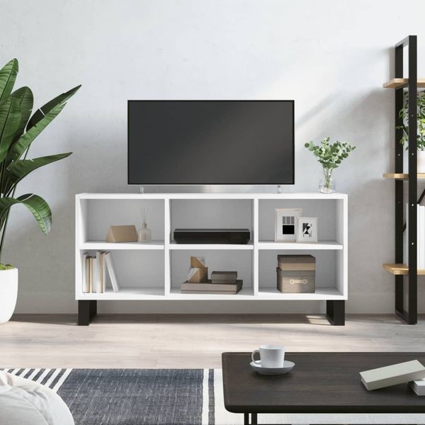 vidaXL TV-Schrank Weiß 103,5x30x50 cm Holzwerkstoff 826996