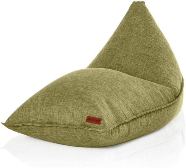 Green Bean® Sitzsack "Triangle" 150x100x100cm mit 220 Liter EPS-Perlen Füllung - Kuschelig Weich Waschbar - Grün