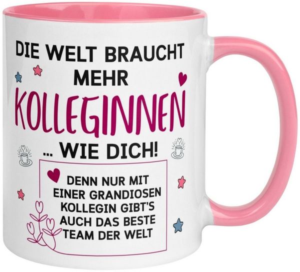 Momentals Tasse Beste Kollegin – Die Welt braucht mehr Kolleginnen wie Dich – Geschenk, Gratis Versand · Links-&Rechtshänder · Spülmaschinenfest