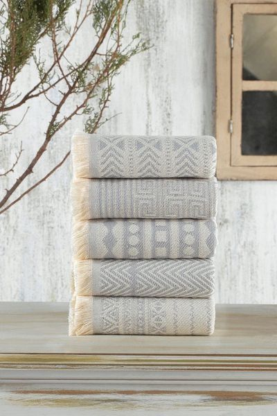 L'Essentiel Maison Handtuch Set Maya, Baumwolle (Set, 5-St), 5-teilige Handtuch-Set 38x65 Maschinenwaschbar, antibakteriell