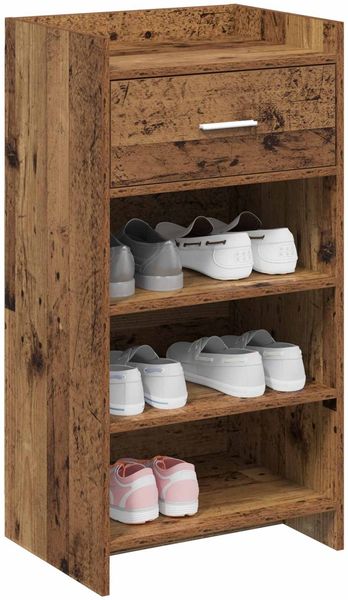 vidaXL Schuhschrank mit Speicher Altholz 48 x 36 x 92 cm Holzwerkstoff 8011353 Bild 2
